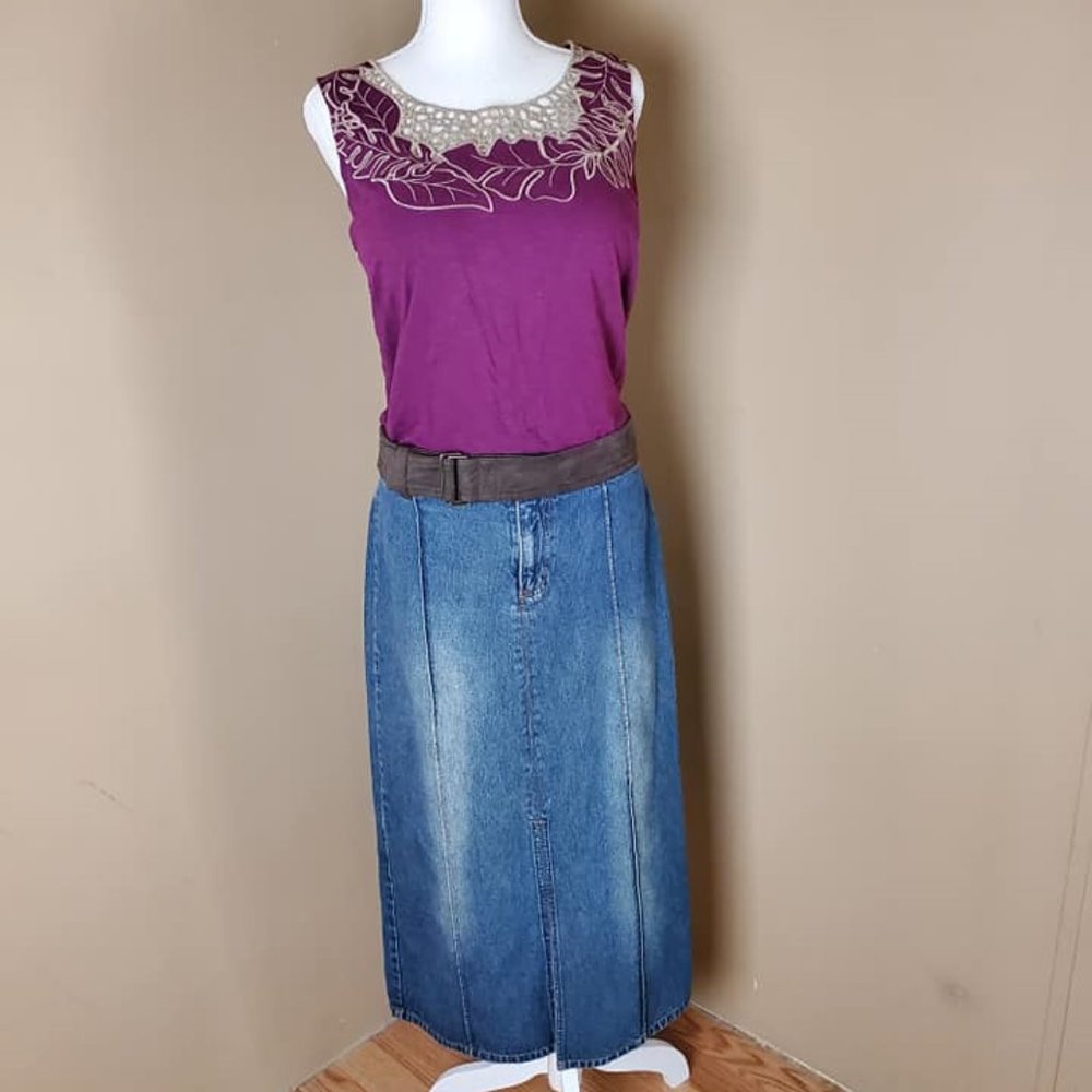 Faded Glory Denim Skirt sz 8